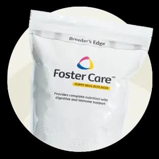 White Breeder's Edge Foster Care Puppy Milk Replacer Bag